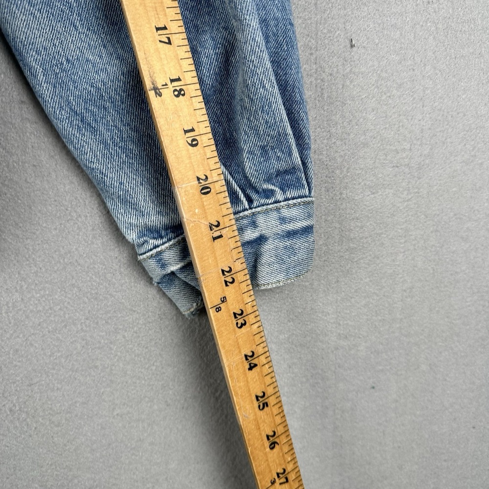 Vtg Guess Denim Trucker Jacket Men's Small Blue Denim Georges Marciano - Picture 11 of 16